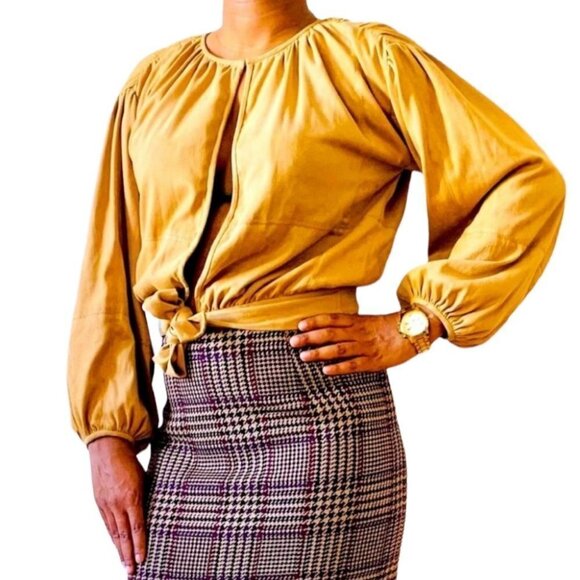 MAX AZRIA TAN  TOP NEUTRAL BUTTONLESS JACKET WOMEN SIZE XXS - Picture 4 of 4